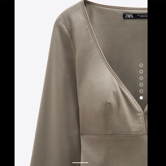 Zara Sweetheart Dress in Taupe/ Desert color - Picture 3 of 14